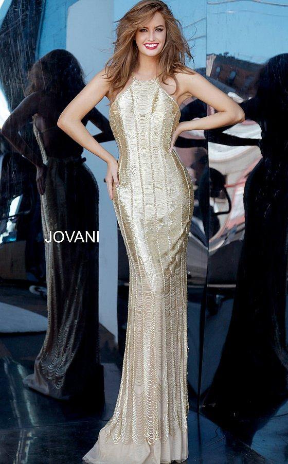 JVN By Jovani Formal Beaded Long Prom Dress JVN4076 - The Dress Outlet Jovani