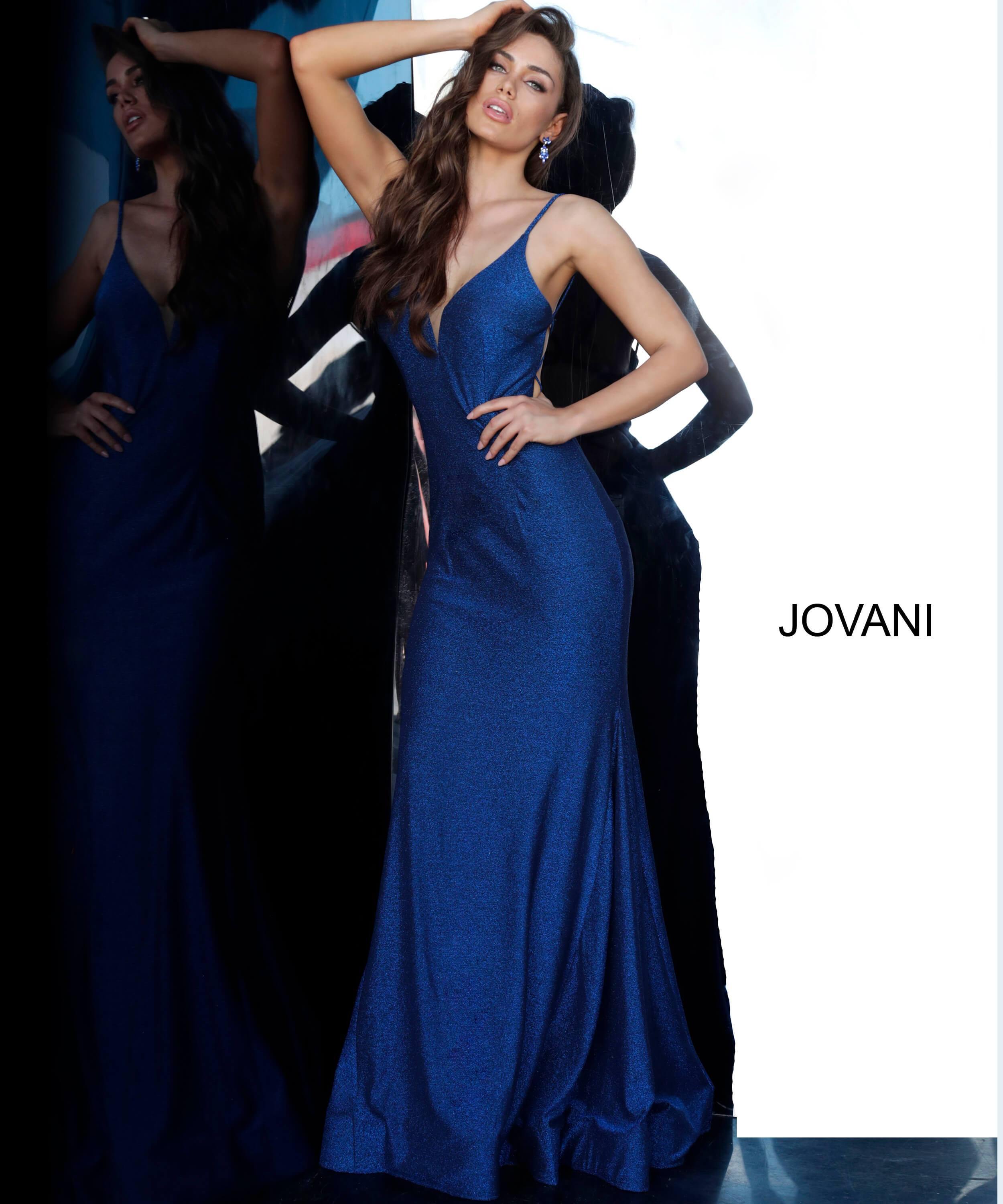 JVN By Jovani Long Formal Glitter Prom Gown JVN4221 - The Dress Outlet Jovani