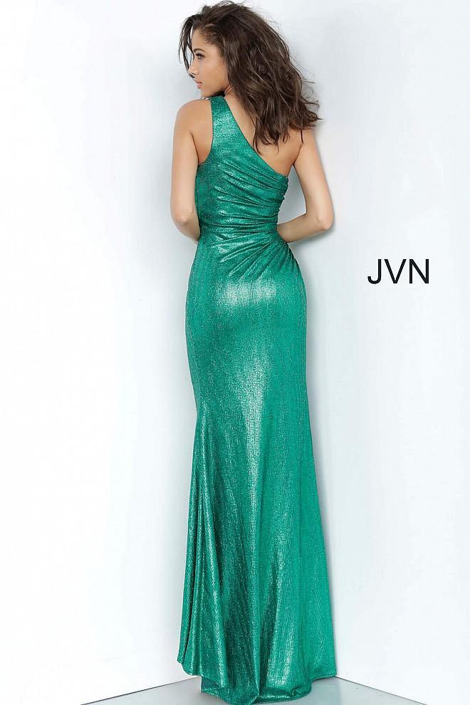 JVN By Jovani Long Formal One Shoulder Prom Gown JVN4734 - The Dress Outlet Jovani