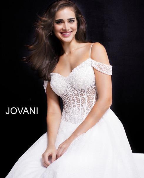 Jovani Long Wedding Dress JVN55247 - The Dress Outlet