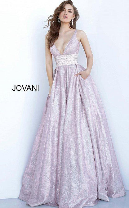 JVN By Jovani Long Metallic Prom Ball Gown JVN55535 - The Dress Outlet Jovani