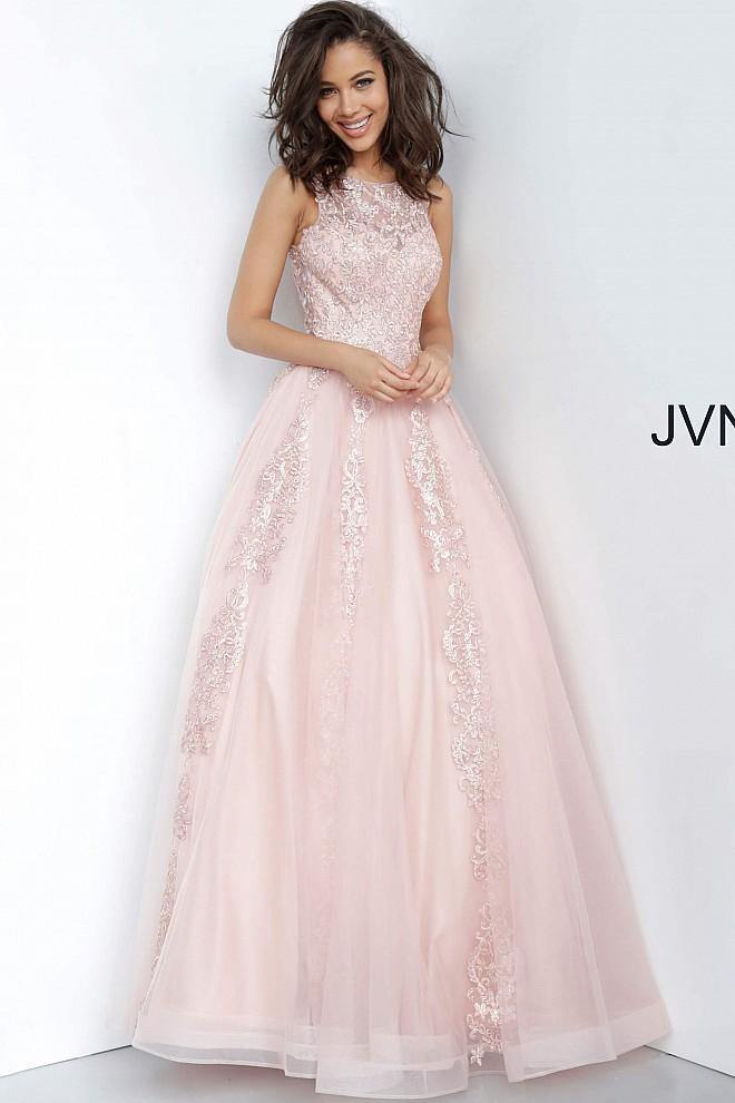 JVN By Jovani Long Sleeveless Prom Ball Gown JVN59046 - The Dress Outlet Jovani