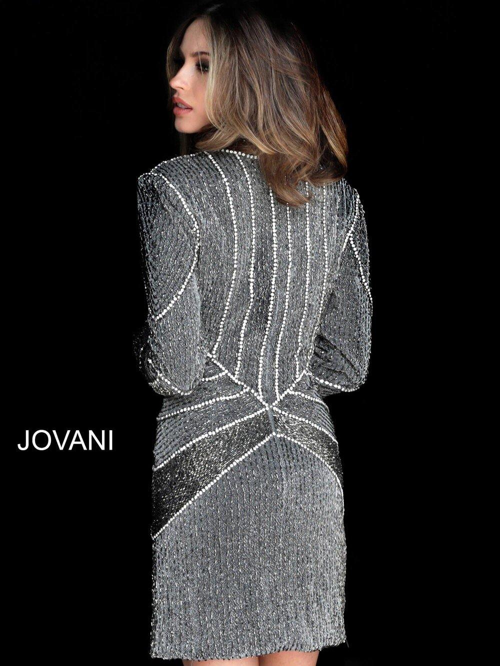 Jovani Short Beaded Homecoming Dress JVN61712 - The Dress Outlet