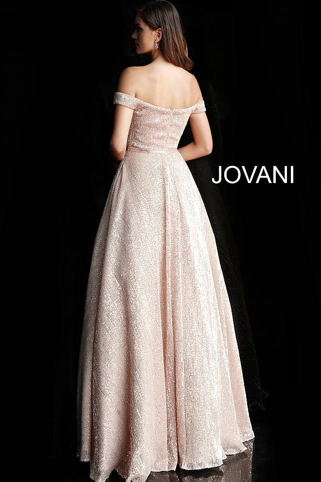 JVN By Jovani Long Prom Gown JVN66951 Champagne - The Dress Outlet Jovani