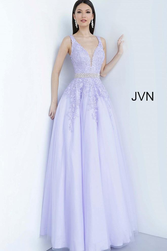 JVN By Jovani Long Prom Ball Gown Formal Dress JVN68258 - The Dress Outlet Jovani