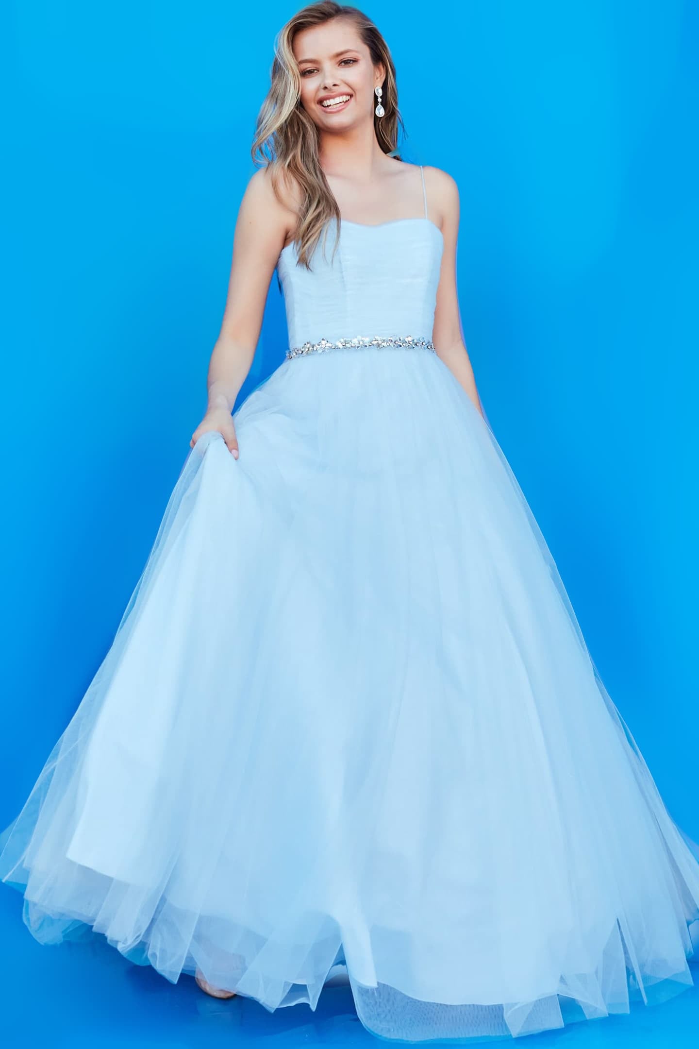 Sweetheart Floor-Length Tulle Prom Ball Gown Jovani K66712