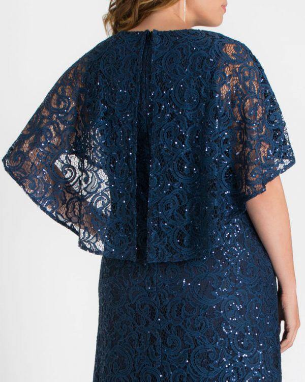 Kiyonna Celestial Cape Sleeve Gown - The Dress Outlet Kiyonna