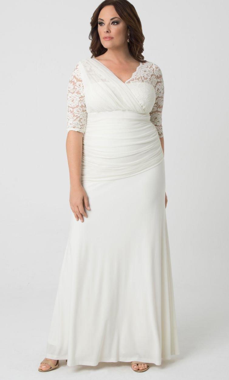 Kiyonna Long Wedding Dress Formal - The Dress Outlet Kiyonna