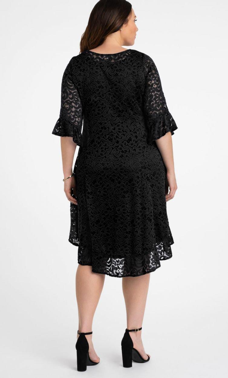 Kiyonna Short Lace Dress Formal Cocktail - The Dress Outlet Kiyonna