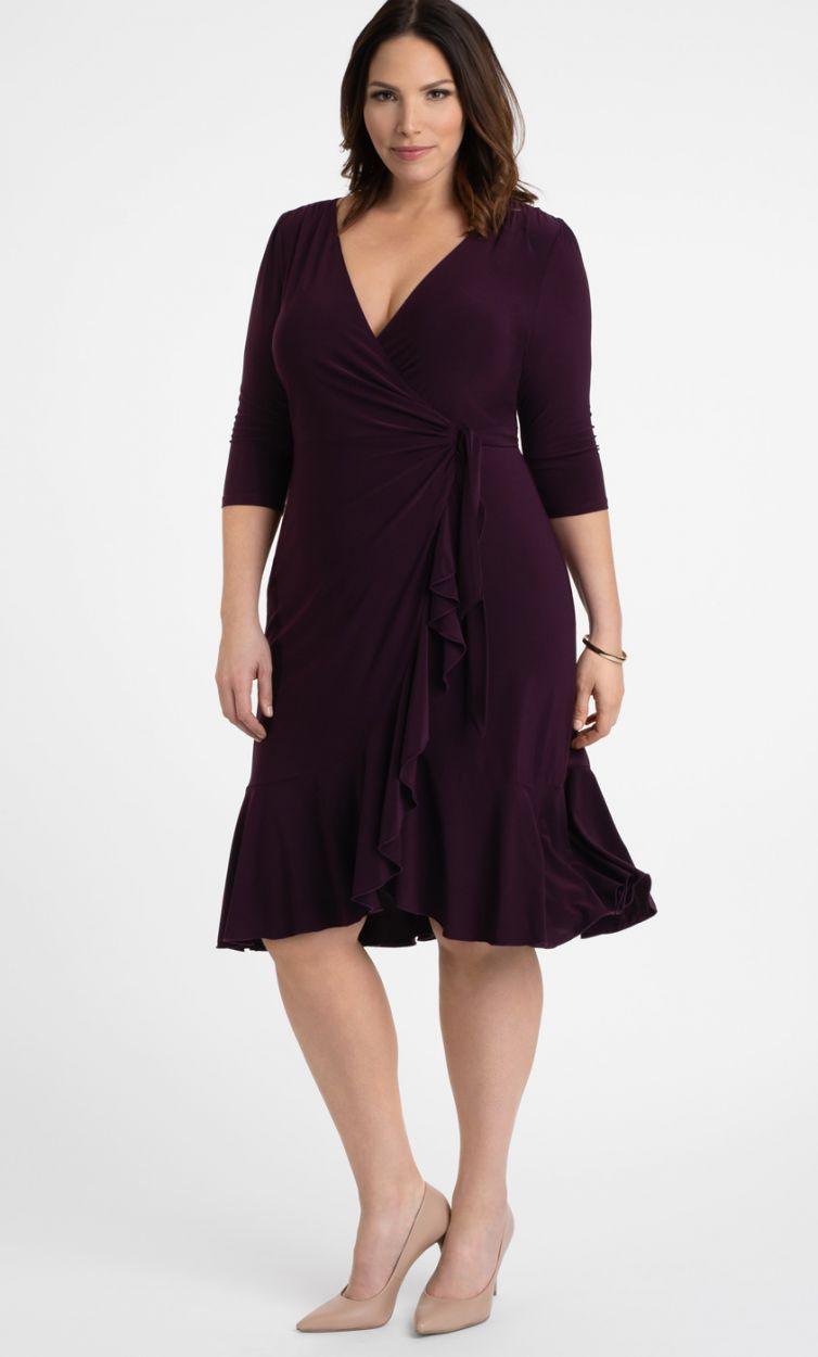 Kiyonna Short Plus Size Wrap Dress