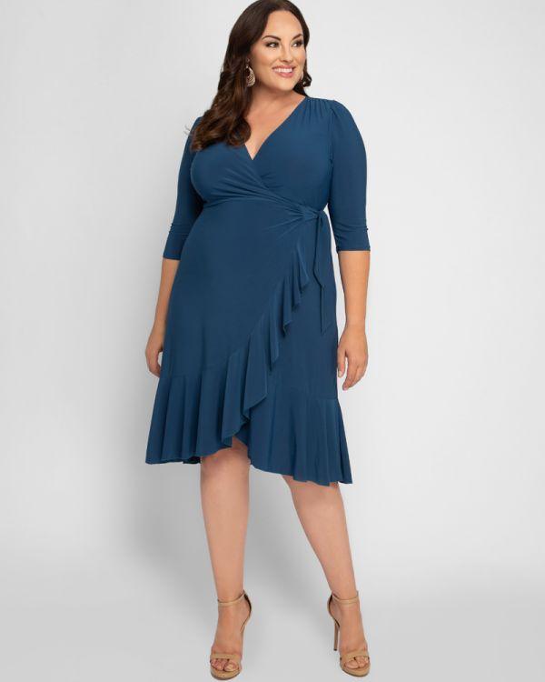 Kiyonna Short Plus Size Wrap Dress