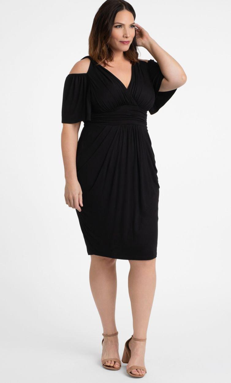 Kiyonna Tantalizing Twist Short Dress Plus Size - The Dress Outlet Kiyonna