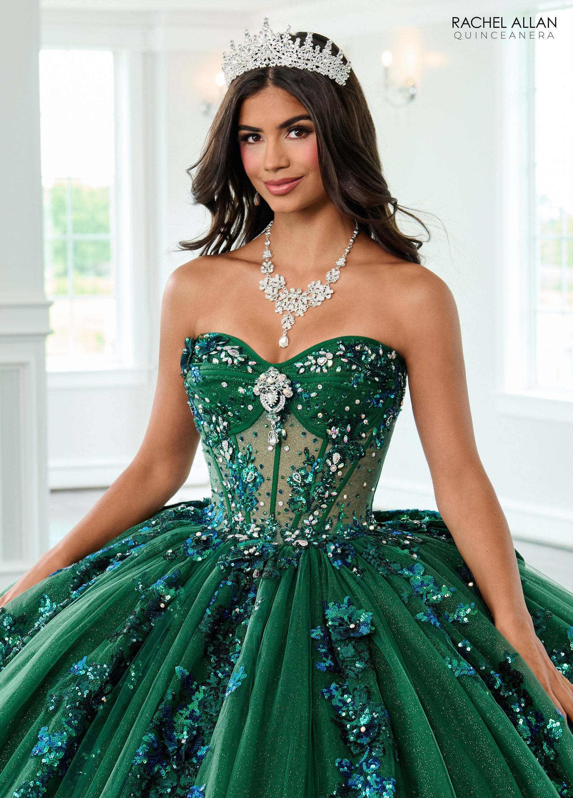 Rachel Allan RQ2224 Long Ball Gown Sequin Quinceanera Dress