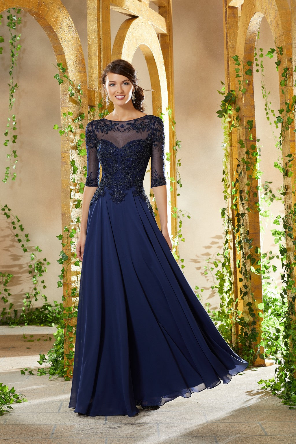 Formal Dresses Long Mother of the Bride Formal Dress Navy