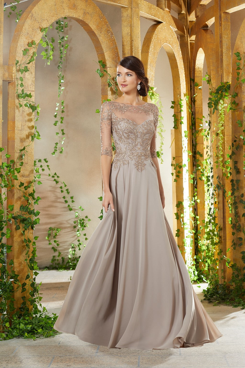 Formal Dresses Long Mother of the Bride Formal Dress Taupe