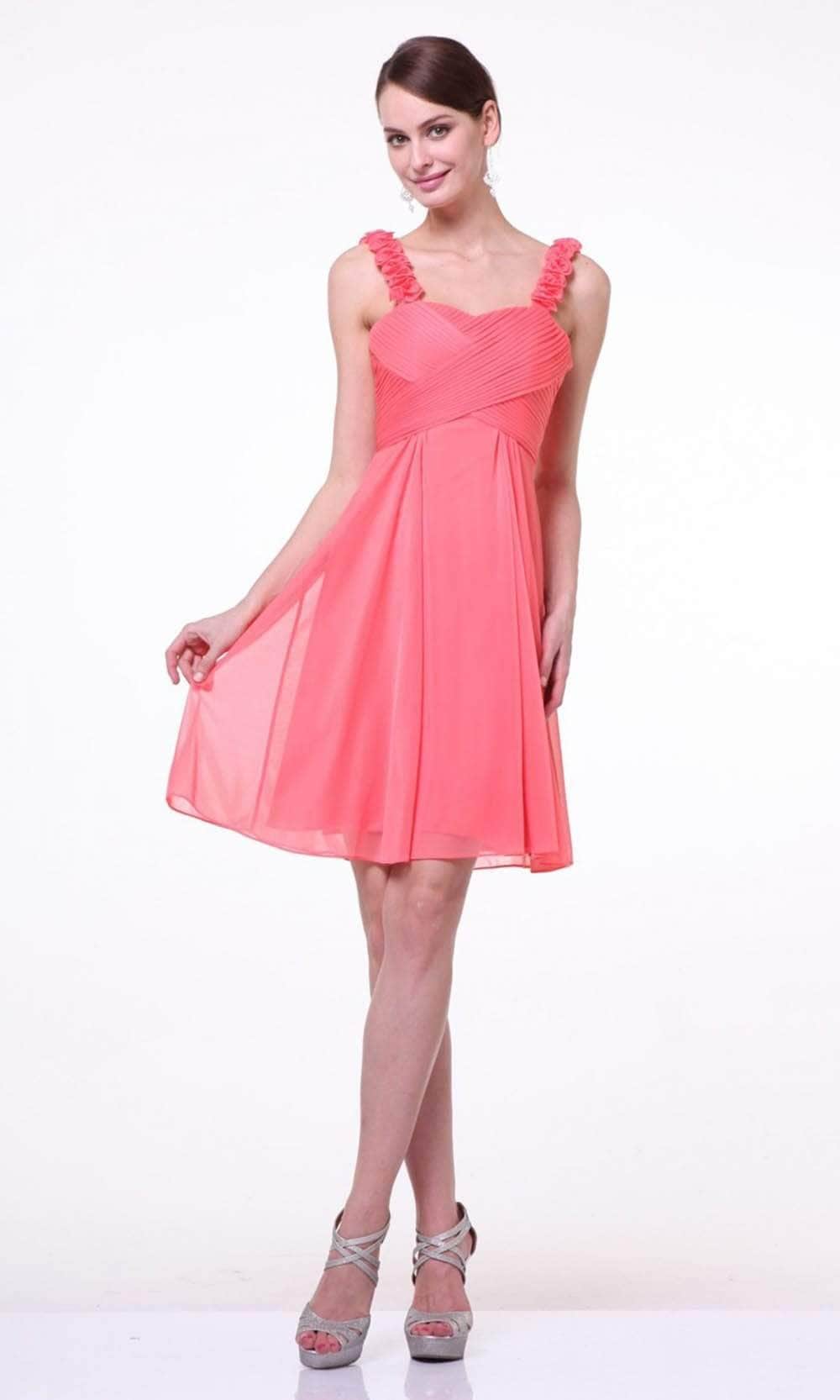 Sweetheart Knee-Length Chiffon Cocktail A-Line LaDivine 3801
