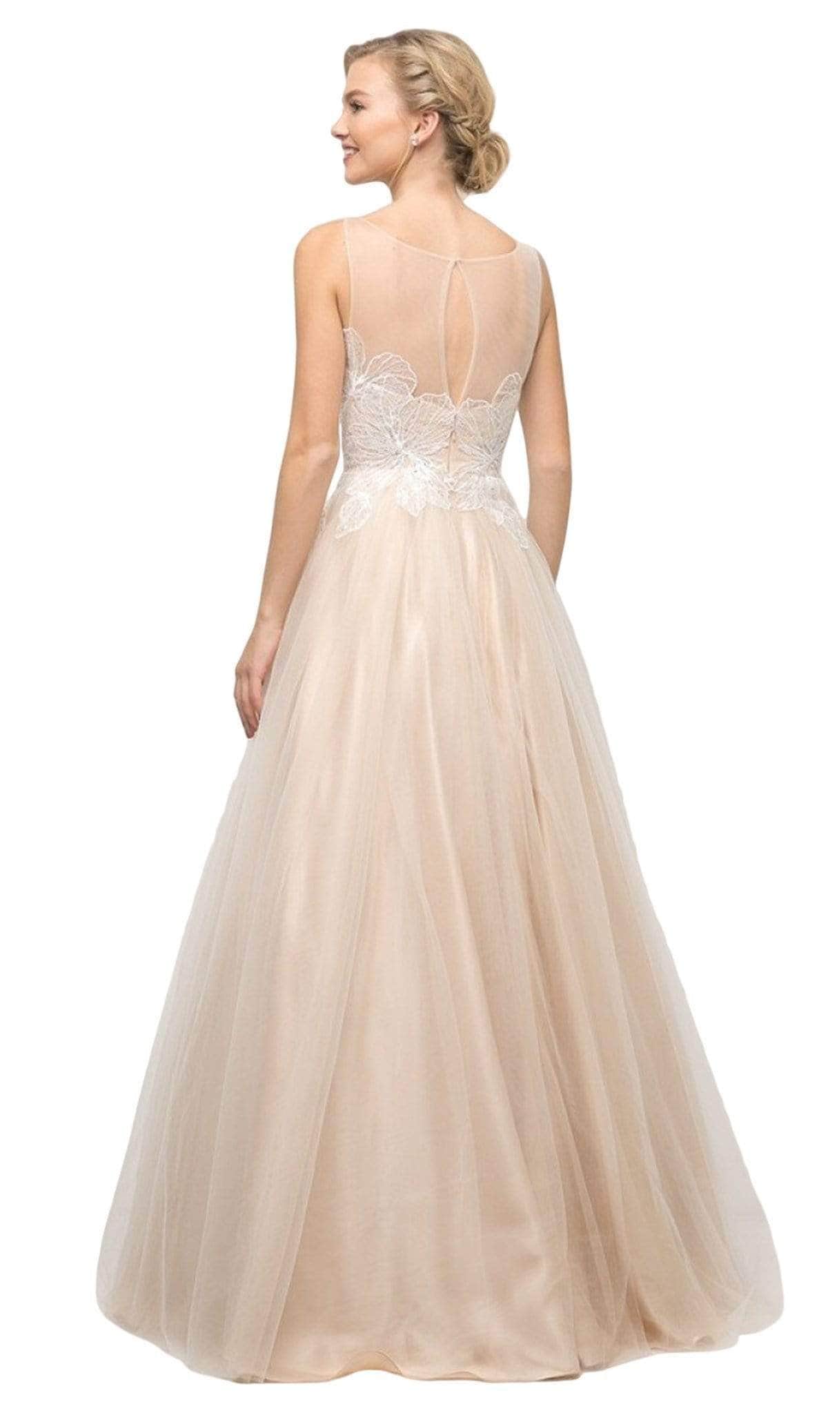Illusion Floor-Length Tulle Occasion Ball Gown LaDivine UE009