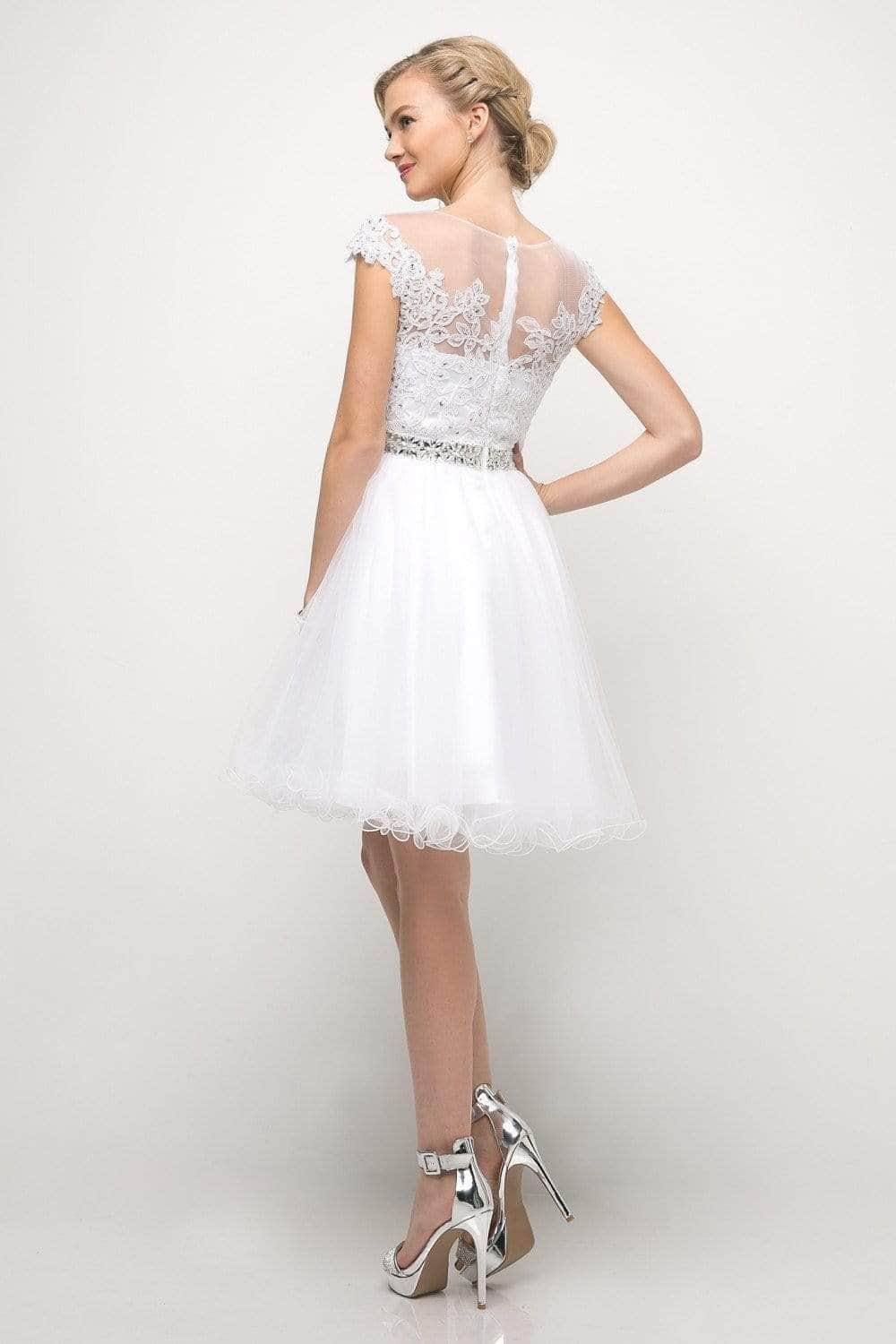 Illusion Mini Short Tulle Wedding Fit & Flare LaDivine UJ0012