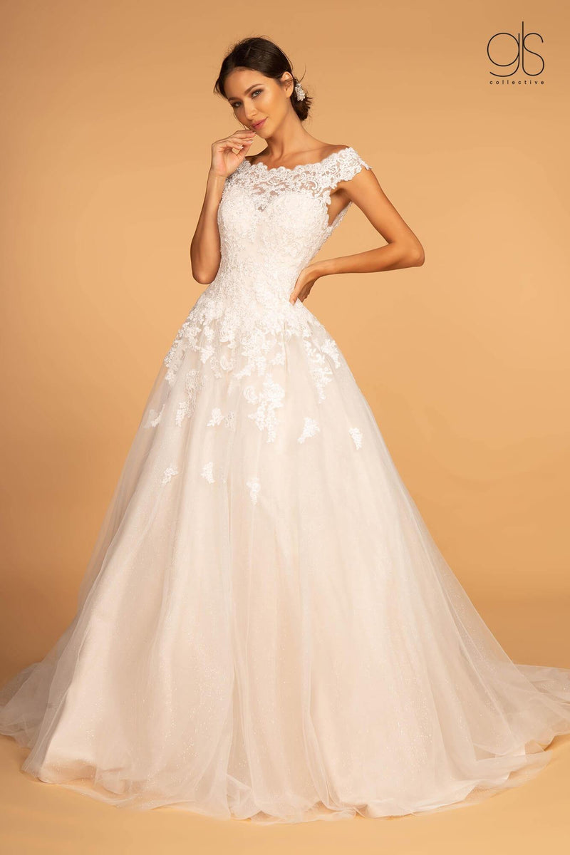 Long A-Line Wedding Dress - The Dress Outlet Elizabeth K