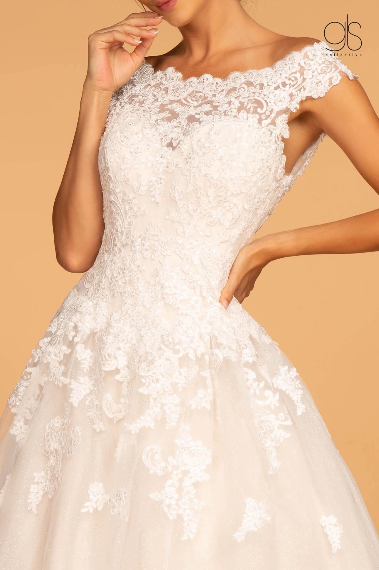 Long A-Line Wedding Dress - The Dress Outlet Elizabeth K