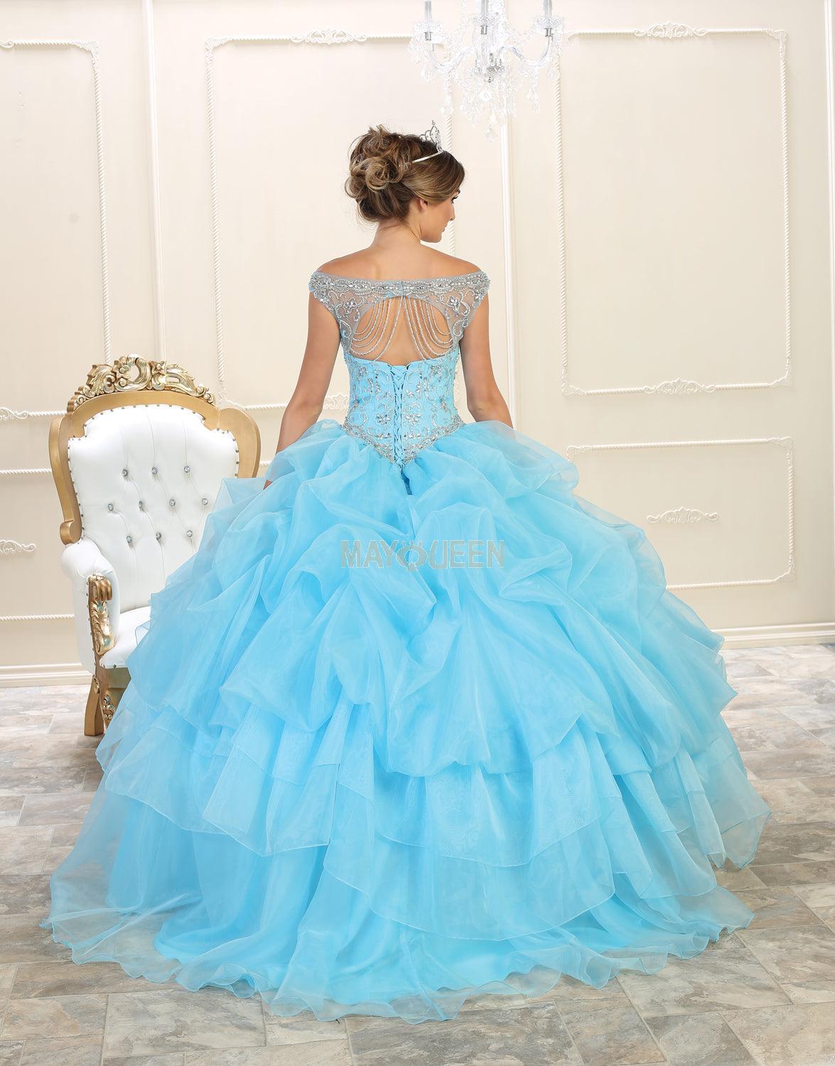 Long Ball Gown Off Shoulder Quinceanera - The Dress Outlet May Queen