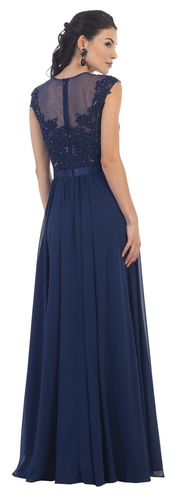 Long Bridesmaid Plus Size Formal Dress - The Dress Outlet May Queen