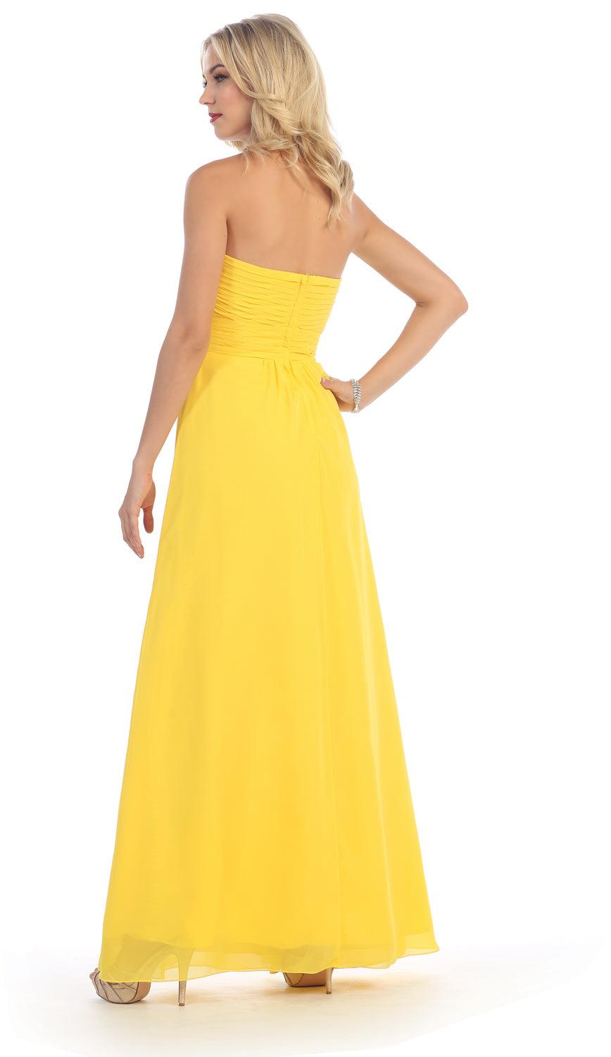 Long Bridesmaids Dress Plus Size Formal Gown - The Dress Outlet May Queen