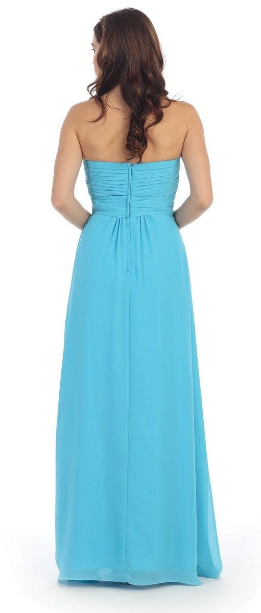 Long Bridesmaids Dress Plus Size Formal Gown - The Dress Outlet May Queen