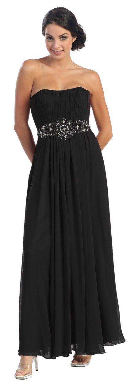 Long Bridesmaids Dress Plus Size Prom Formal - The Dress Outlet May Queen