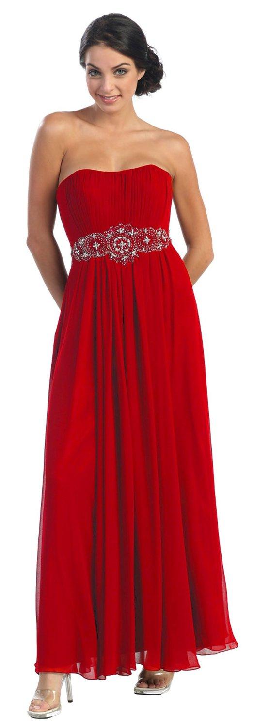 Long Bridesmaids Dress Plus Size Prom Formal - The Dress Outlet May Queen