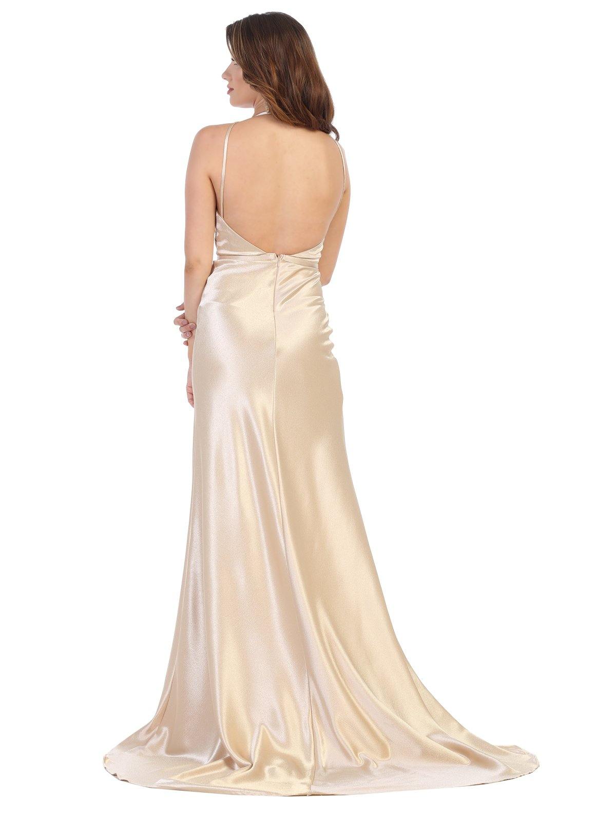 Long Bridesmaids Evening Formal Prom Dress - The Dress Outlet May Queen