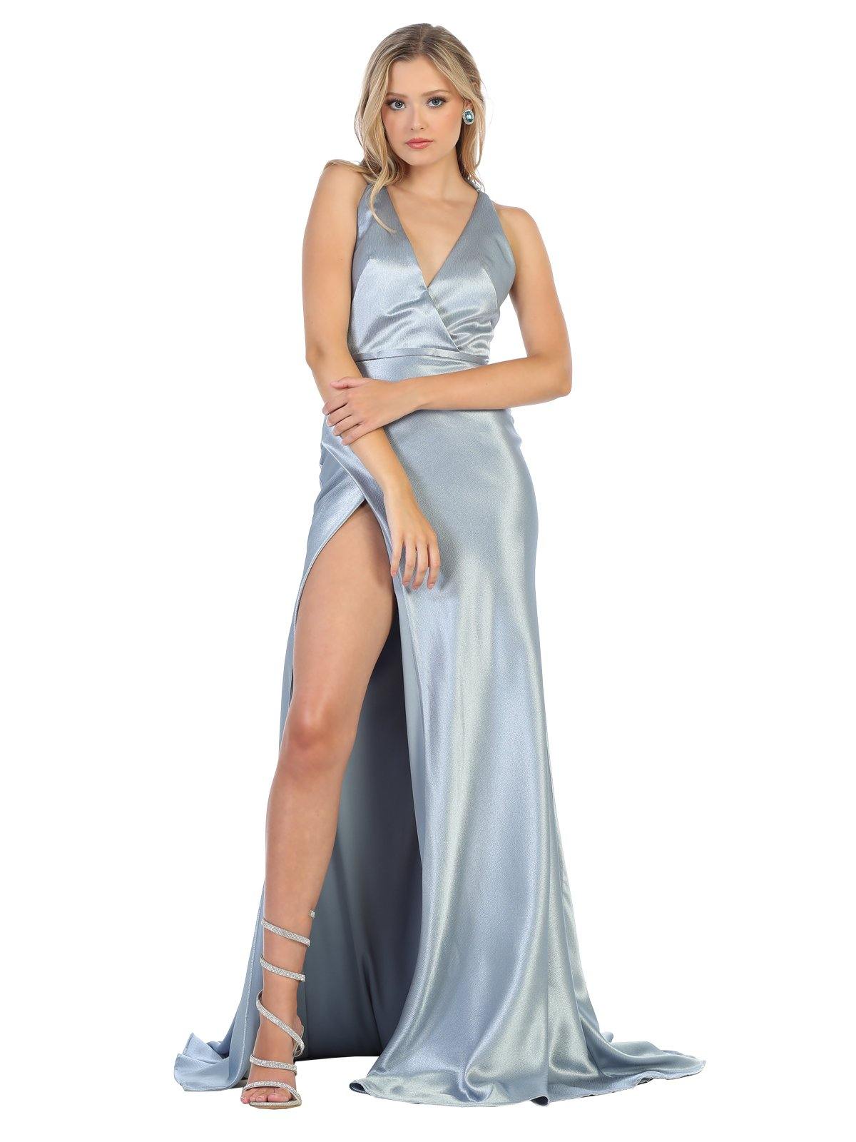 Long Bridesmaids Evening Formal Prom Dress - The Dress Outlet May Queen