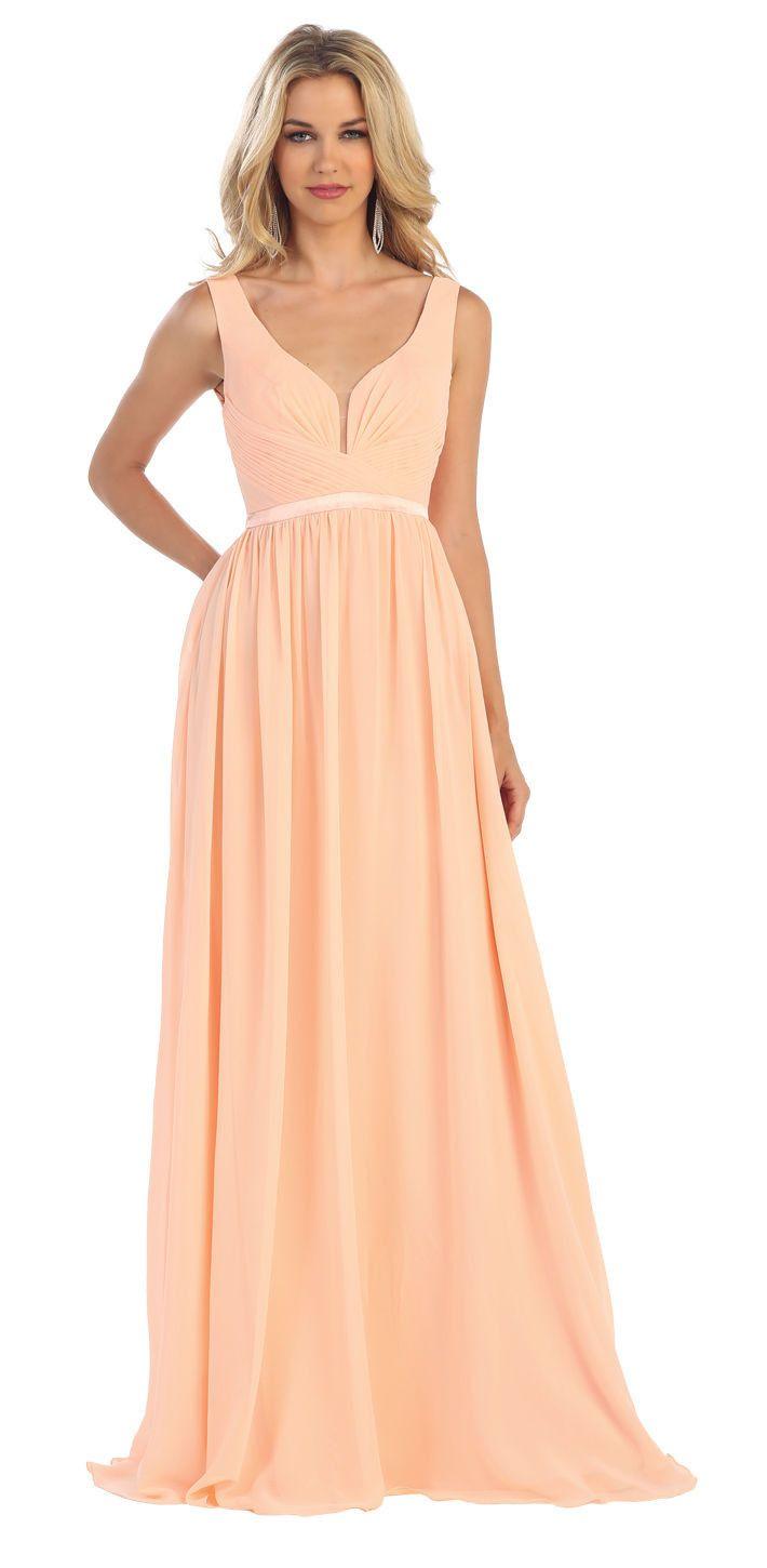 Long Bridesmaids Formal Dress - The Dress Outlet May Queen