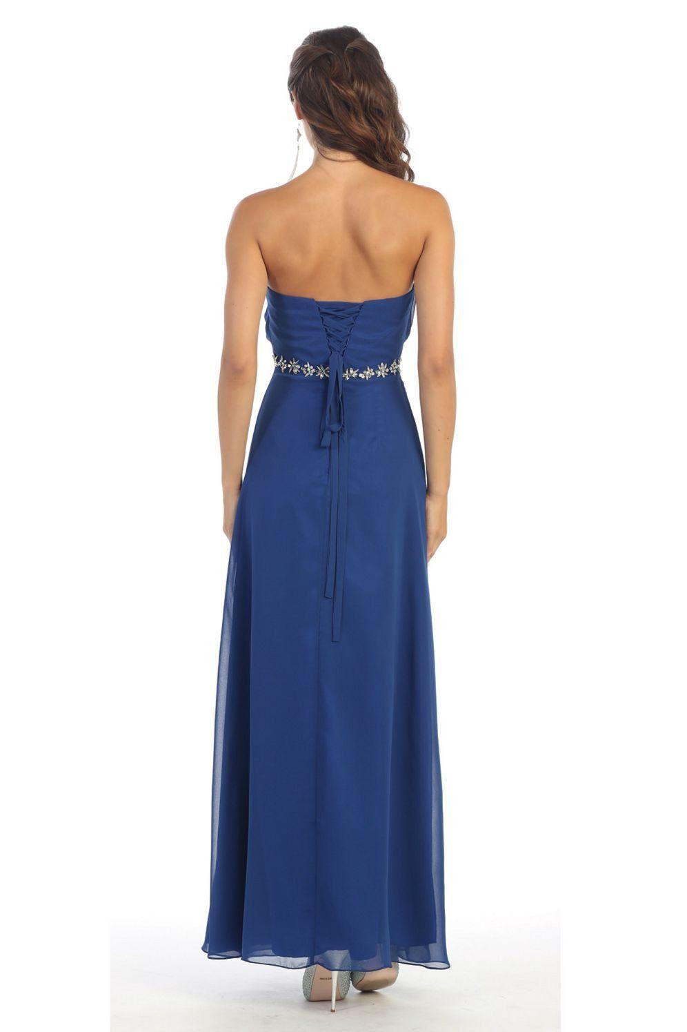 Long Bridesmaids Prom Plus Size Formal Dress - The Dress Outlet May Queen