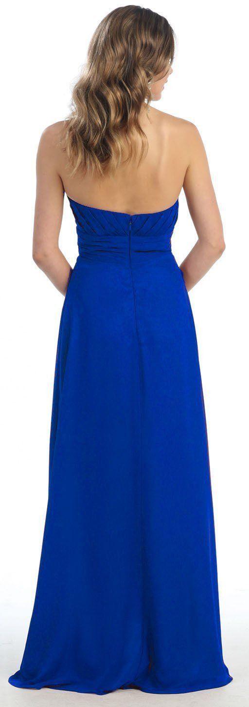 Long Chiffon Plus Size Bridesmaid Formal Evening Dress - The Dress Outlet May Queen