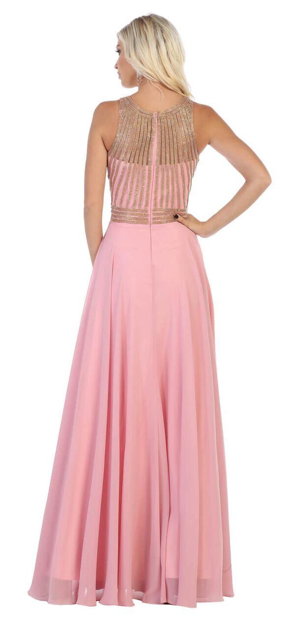 Long Chiffon Prom Dress Formal Gown - The Dress Outlet May Queen