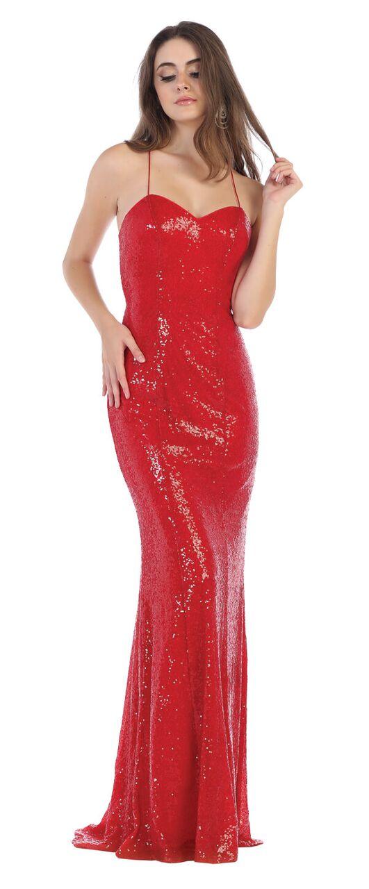 Long Criss Cross Back Prom Dress Formal Evening Gown - The Dress Outlet May Queen