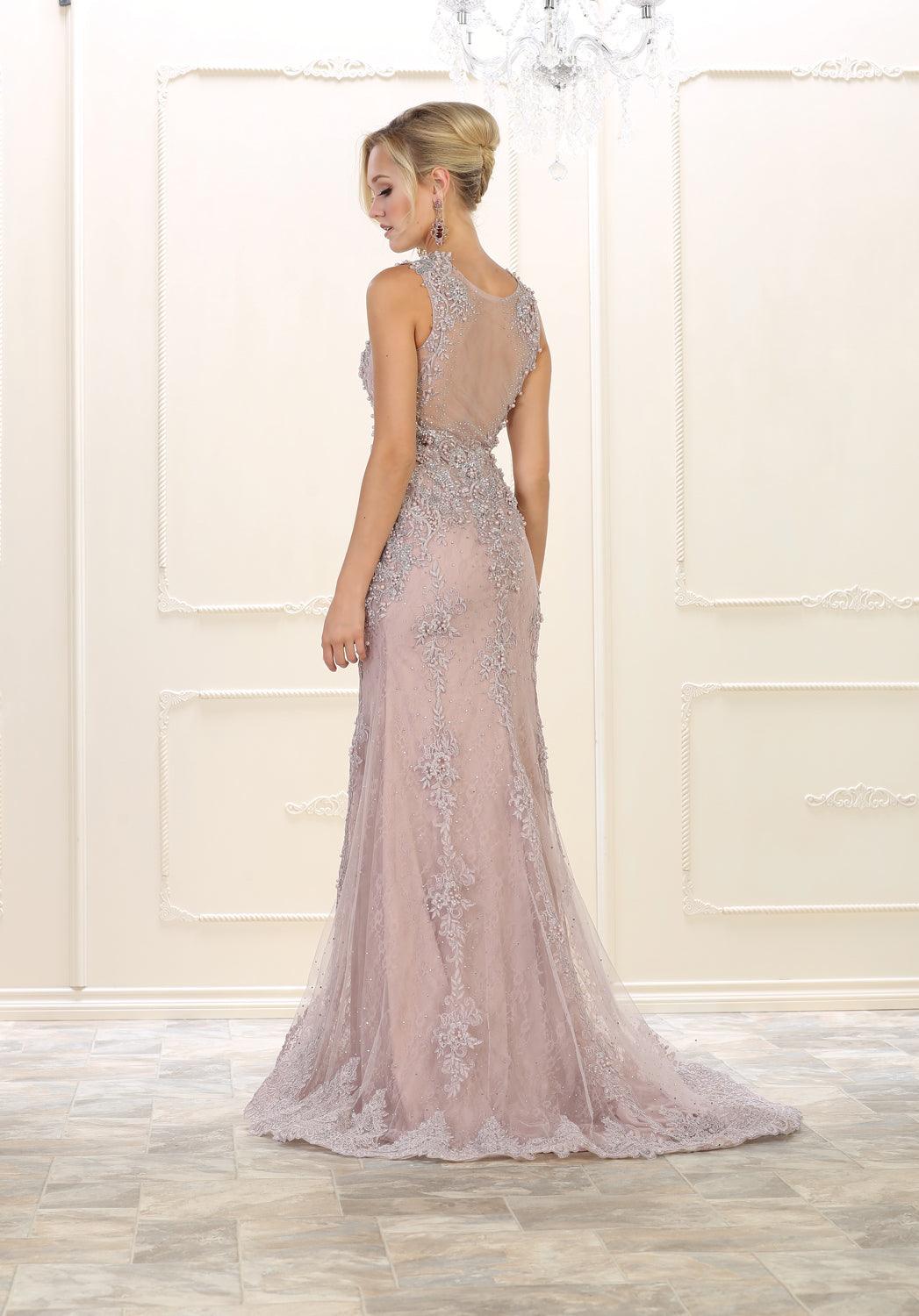 Long Evening Dress Plus Size Prom Gown - The Dress Outlet May Queen