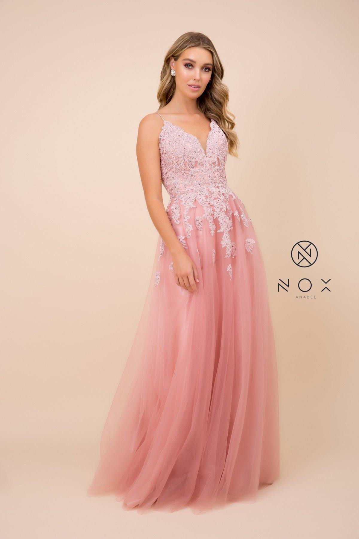 Long Evening Gown Formal Prom Dress - The Dress Outlet Nox Anabel