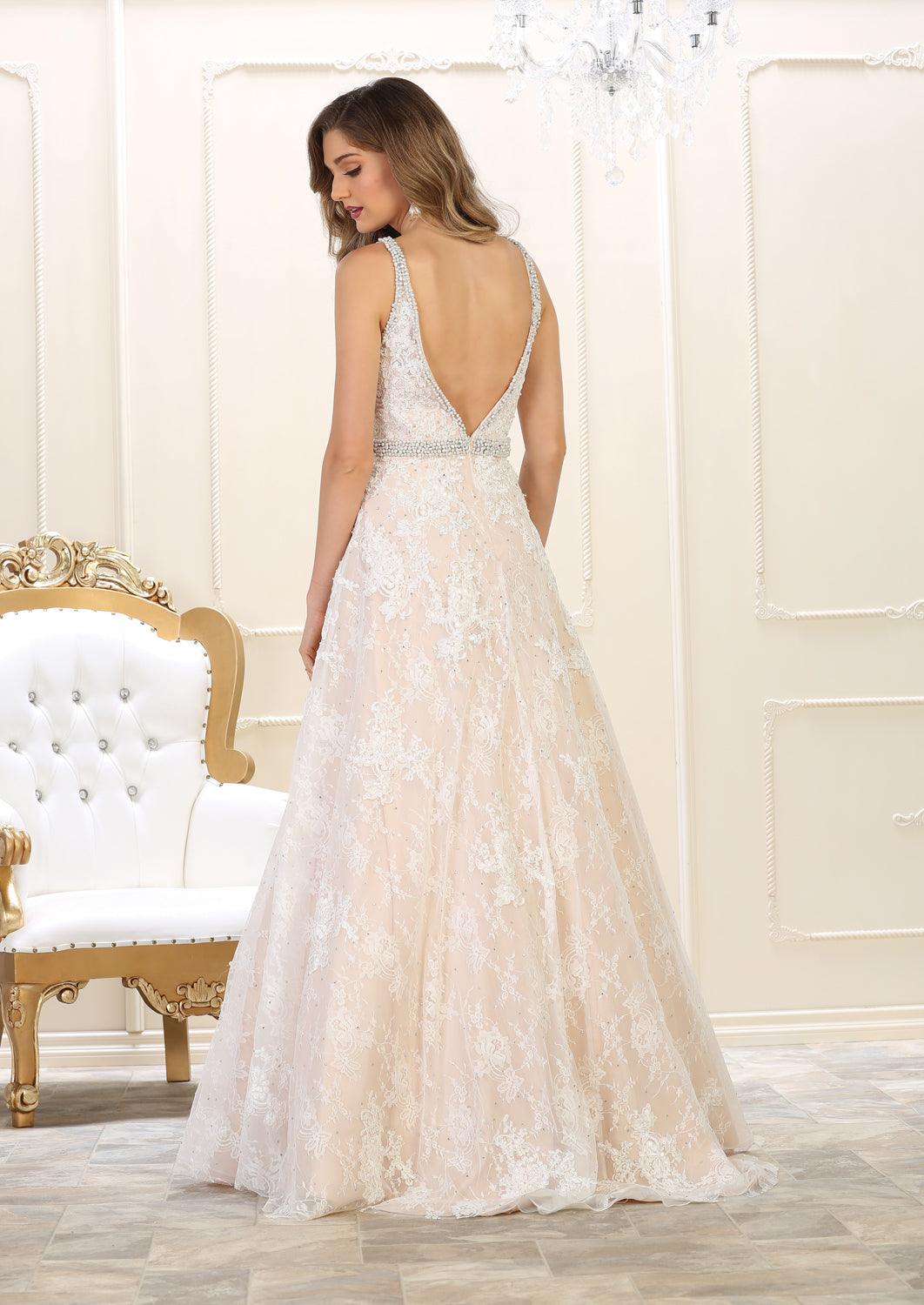 Long Evening Gown Prom Formal Couture Dress - The Dress Outlet May Queen
