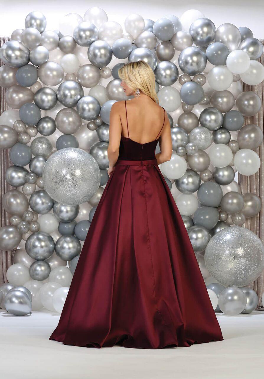 Long Evening Prom Dress with Pockets - The Dress Outlet May Queen