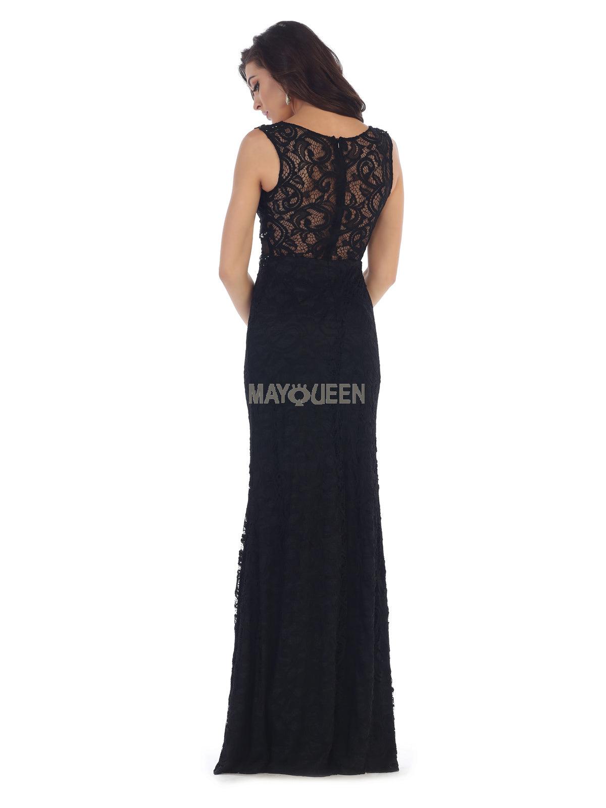 Long Fitted Sleeveless Formal Dress - The Dress Outlet May Queen