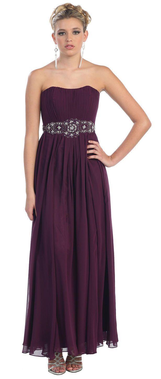 Long Formal Bridemaids Dress - The Dress Outlet May Queen