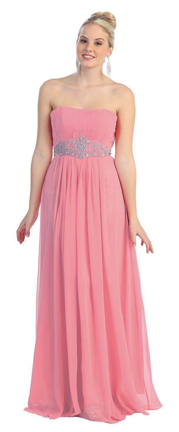 Long Formal Bridemaids Dress - The Dress Outlet May Queen