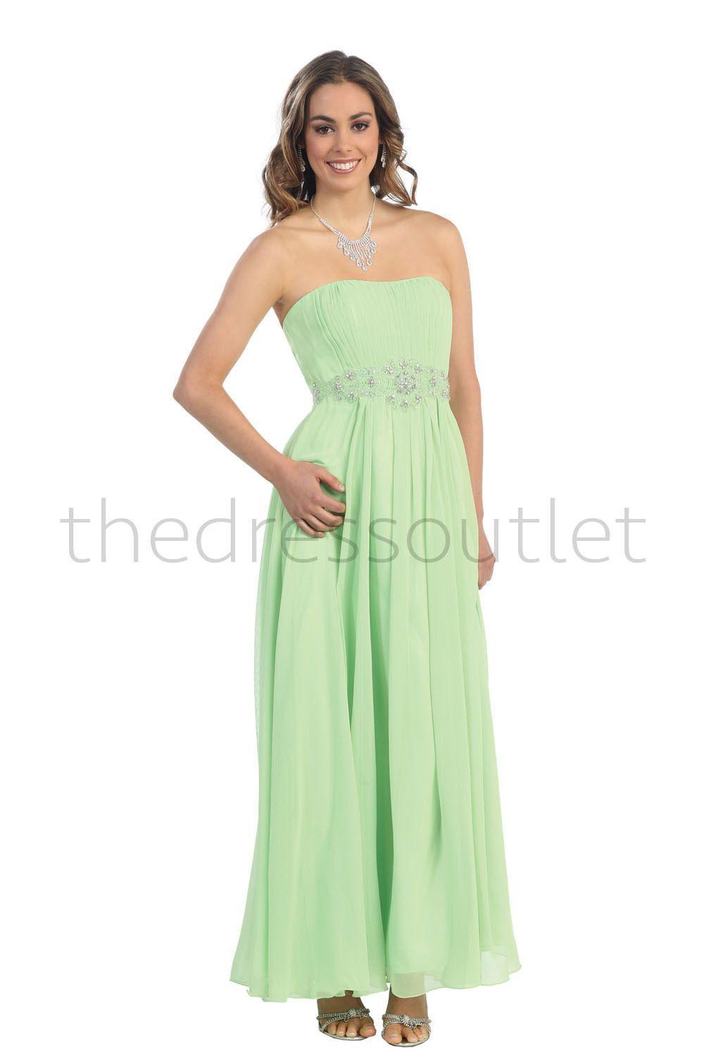 Long Formal Bridemaids Dress - The Dress Outlet May Queen
