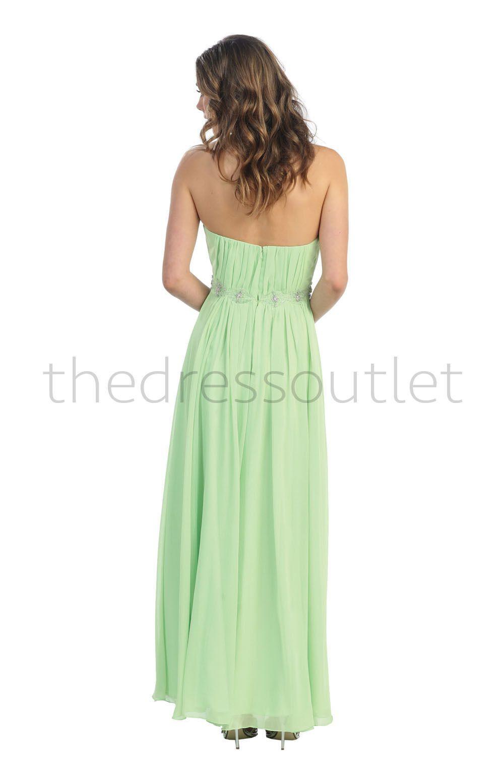Long Formal Bridemaids Dress - The Dress Outlet May Queen