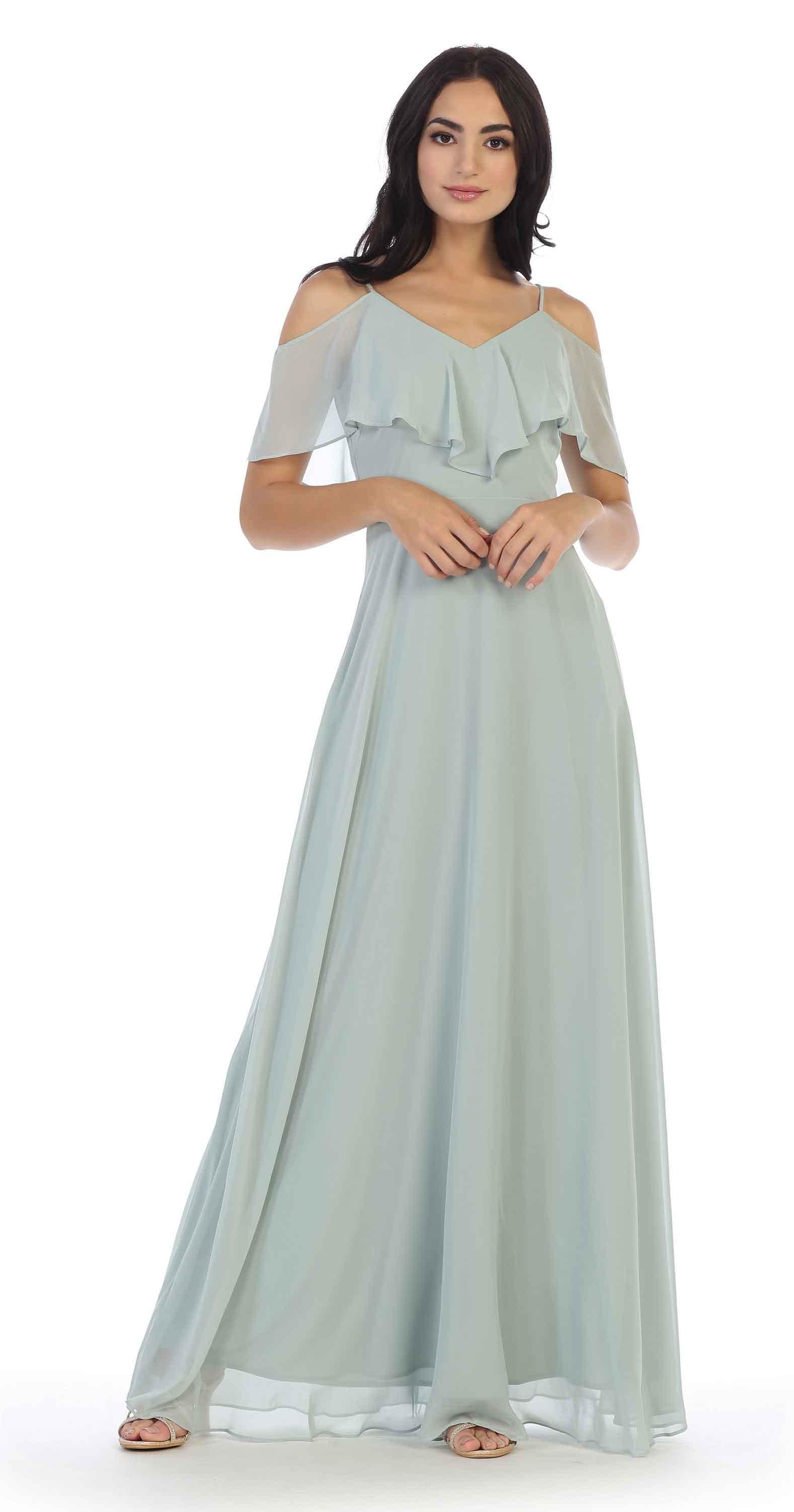 Long Formal Bridesmaids Off Shoulder Prom Dress