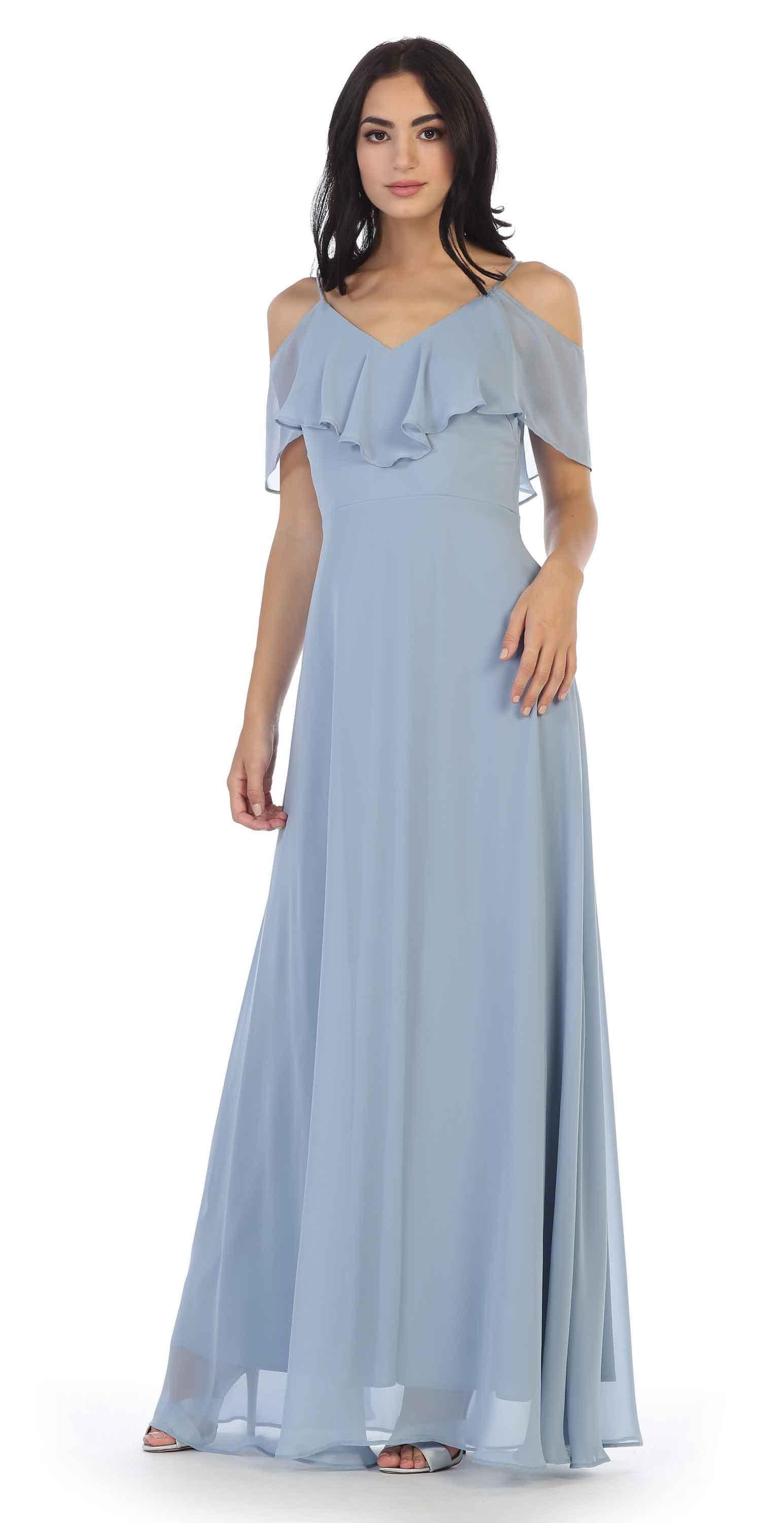 Long Formal Bridesmaids Off Shoulder Prom Dress