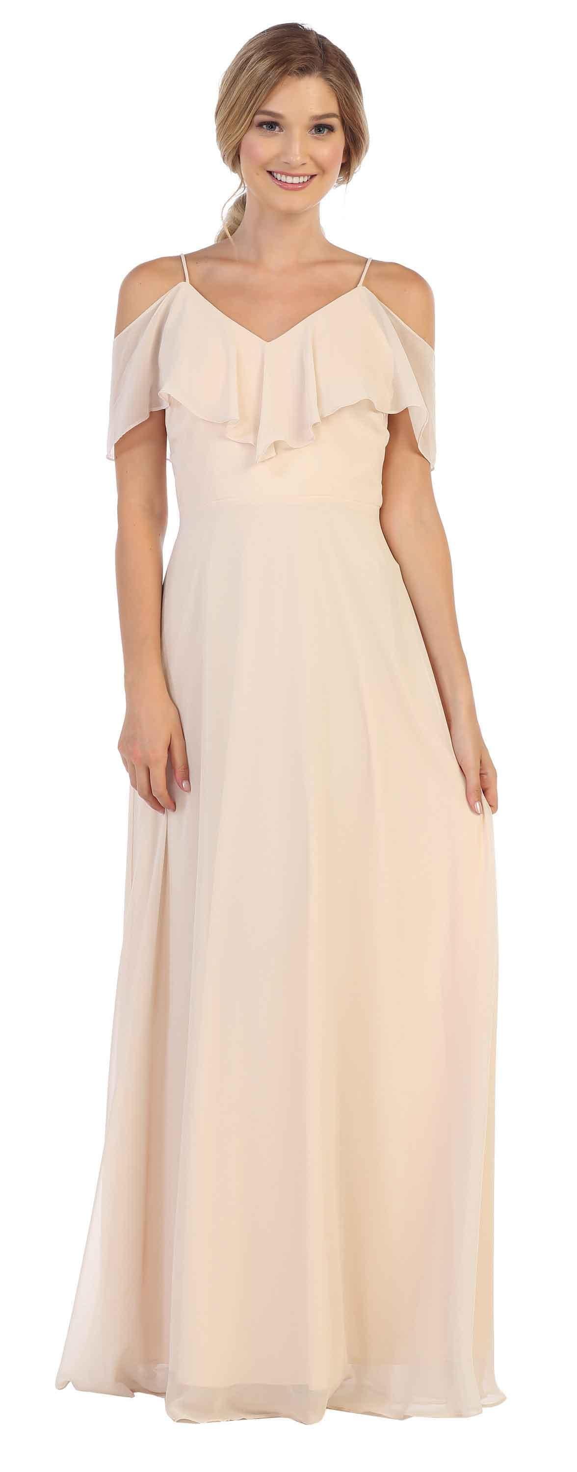 Long Formal Bridesmaids Off Shoulder Prom Dress