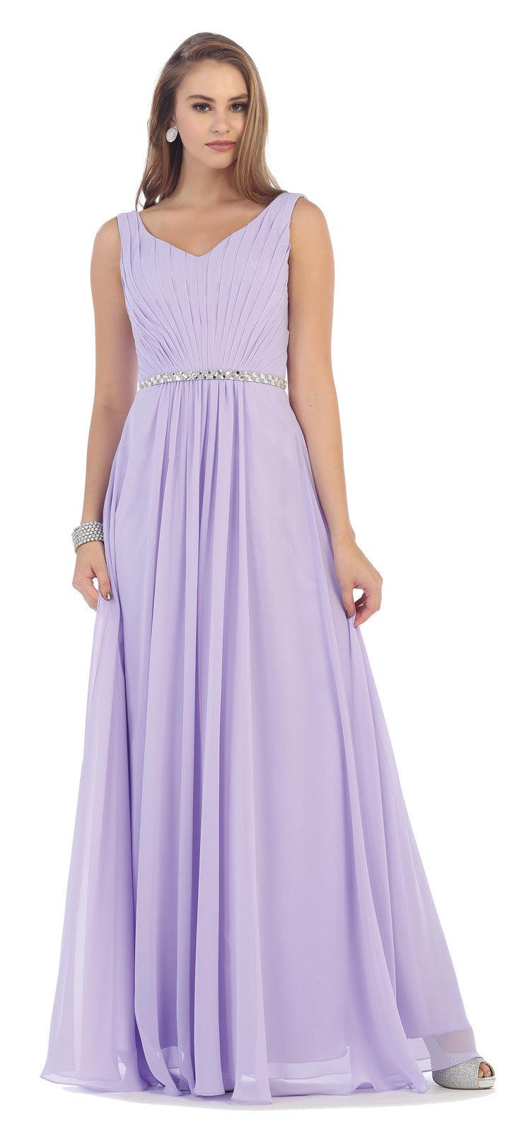 Long Formal Bridesmaids Prom Dress - The Dress Outlet May Queen